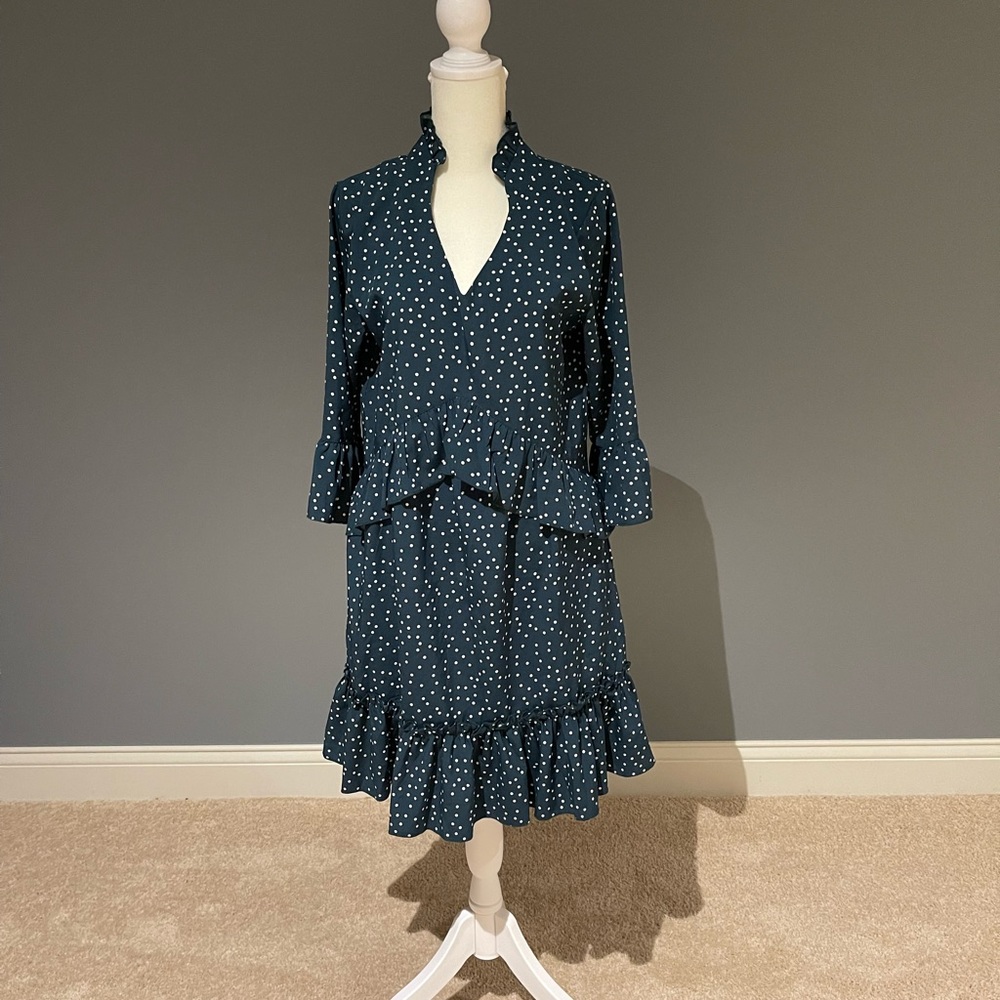 Polka dot ruffle dress